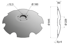 Concave Disc Blade Punched Center 645x6 D25 0001