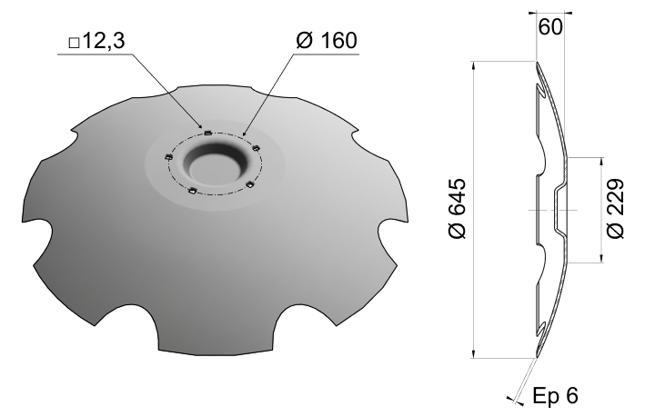 Concave Disc Blade Punched Center 645x6 D25 0001