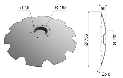 Concave Disc Blade Punched Center 736x6 D29 0002