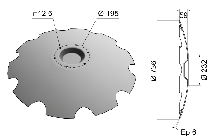 Concave Disc Blade Punched Center 736x6 D29 0002