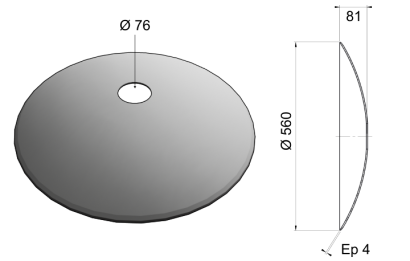 Concave Plain Disc Blade 560x4 D22 0003