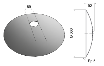 Concave Plain Disc Blade 660x5 D26 0011