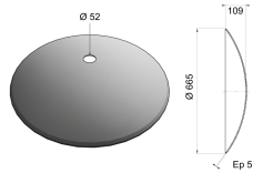 Concave Plain Disc Blade 665x5 D26 0062