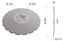 Conical Disc Blade 404x4.5 D16 0001
